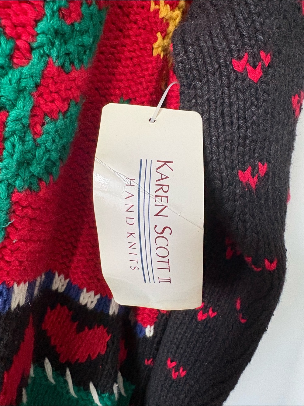 NWT Vintage Karen Scott School Teacher Cardigan Sweater Ramie Cotton Blend 2X - Picture 2 of 12